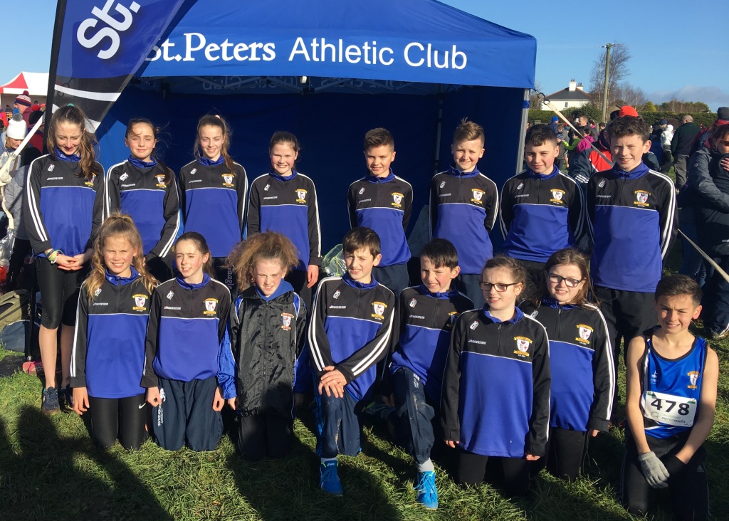 St Peter's AC athletes at Leinster Cross Country Championships (Adamstown, November 2017)