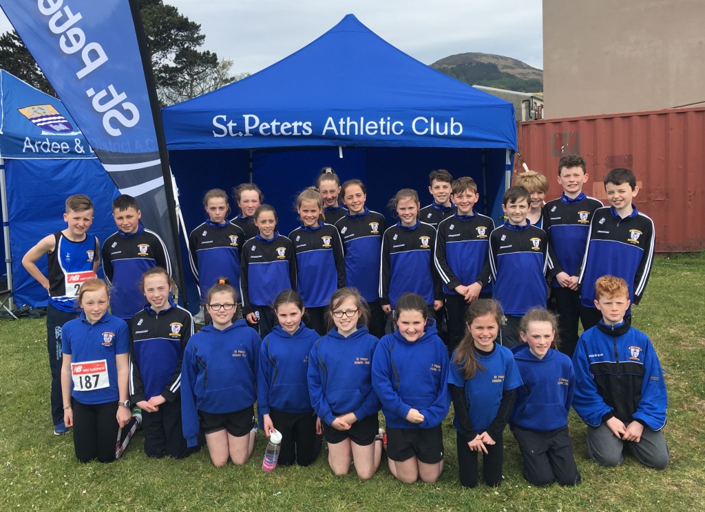 St Peter's AC athletes at Louth Juvenile Championships (Bush, May 2017)