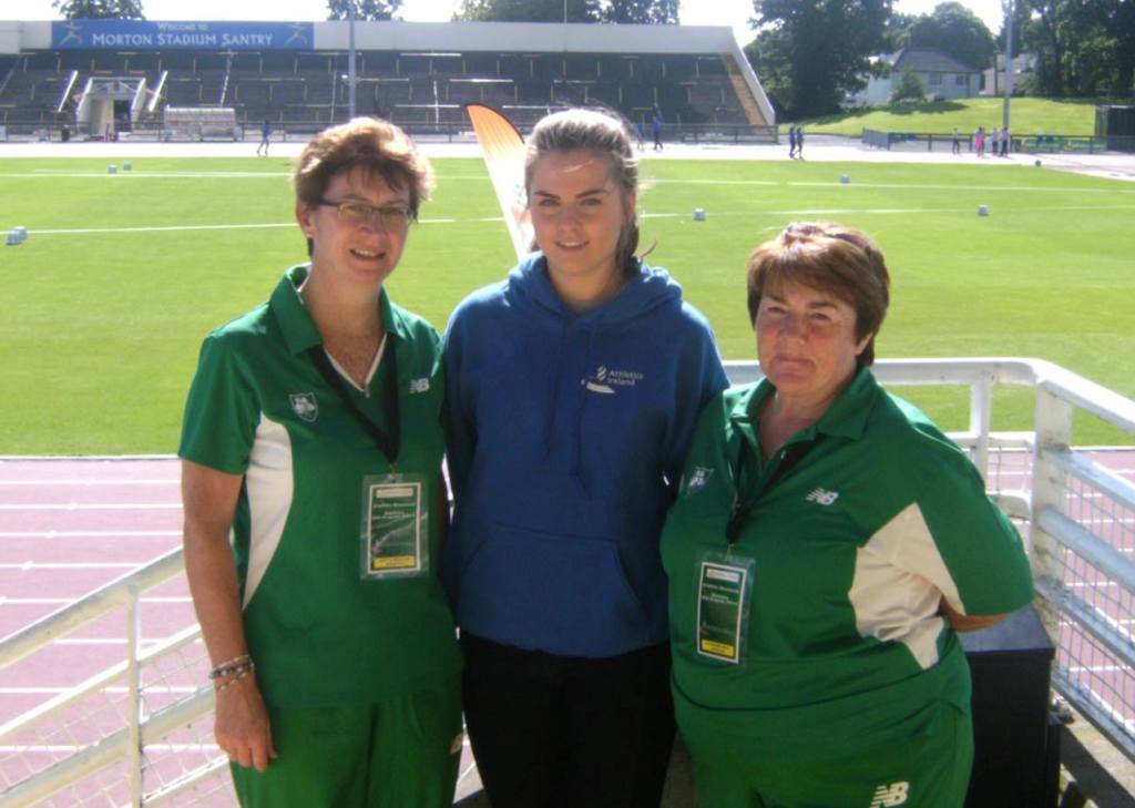 Angela McDonald, Lauren Finegan and Kathleen McConnell at Celtic Games (Santry, August 2014)