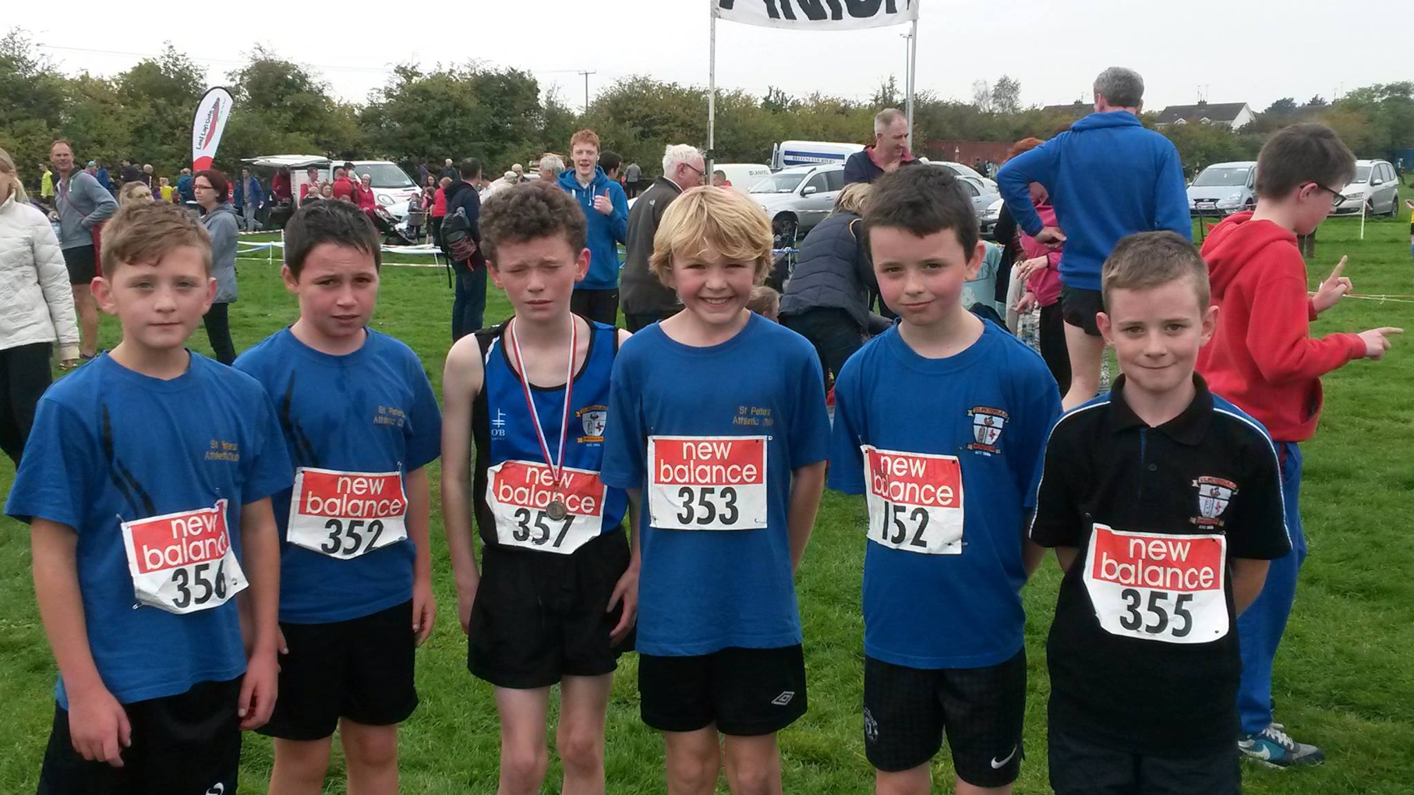 U11 Boys' team at Louth Cross Country Championships (Drogheda, October 2015)