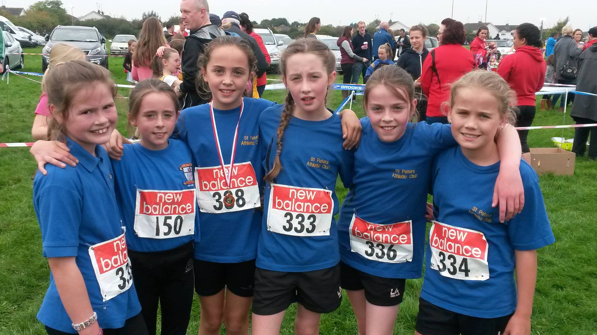U11 Girls' team at Louth Cross Country Championships (Drogheda, October 2015)