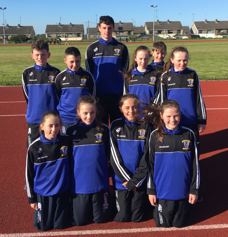 St Peter's AC athletes at Louth Juvenile Championships (Drogheda, May 2017)