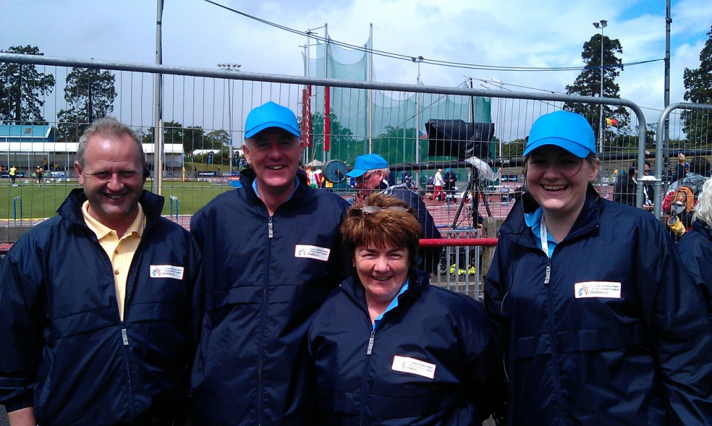 Paddy Bell, Brendan Rogers, Kathleen McConnell and Frances Rogers at European Team Championships 1st League (Santry, June 2013)