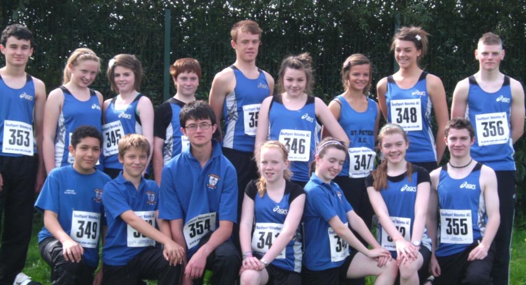 St Peter's AC athletes at Southport Waterloo AC Open Meet (Liverpool, September 2010)