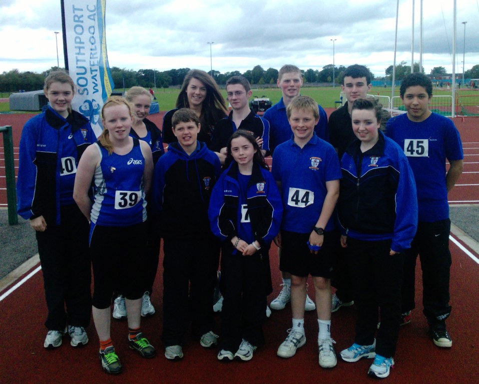 St Peter's AC athletes at Southport Waterloo AC Open Meet (Liverpool, August 2011)