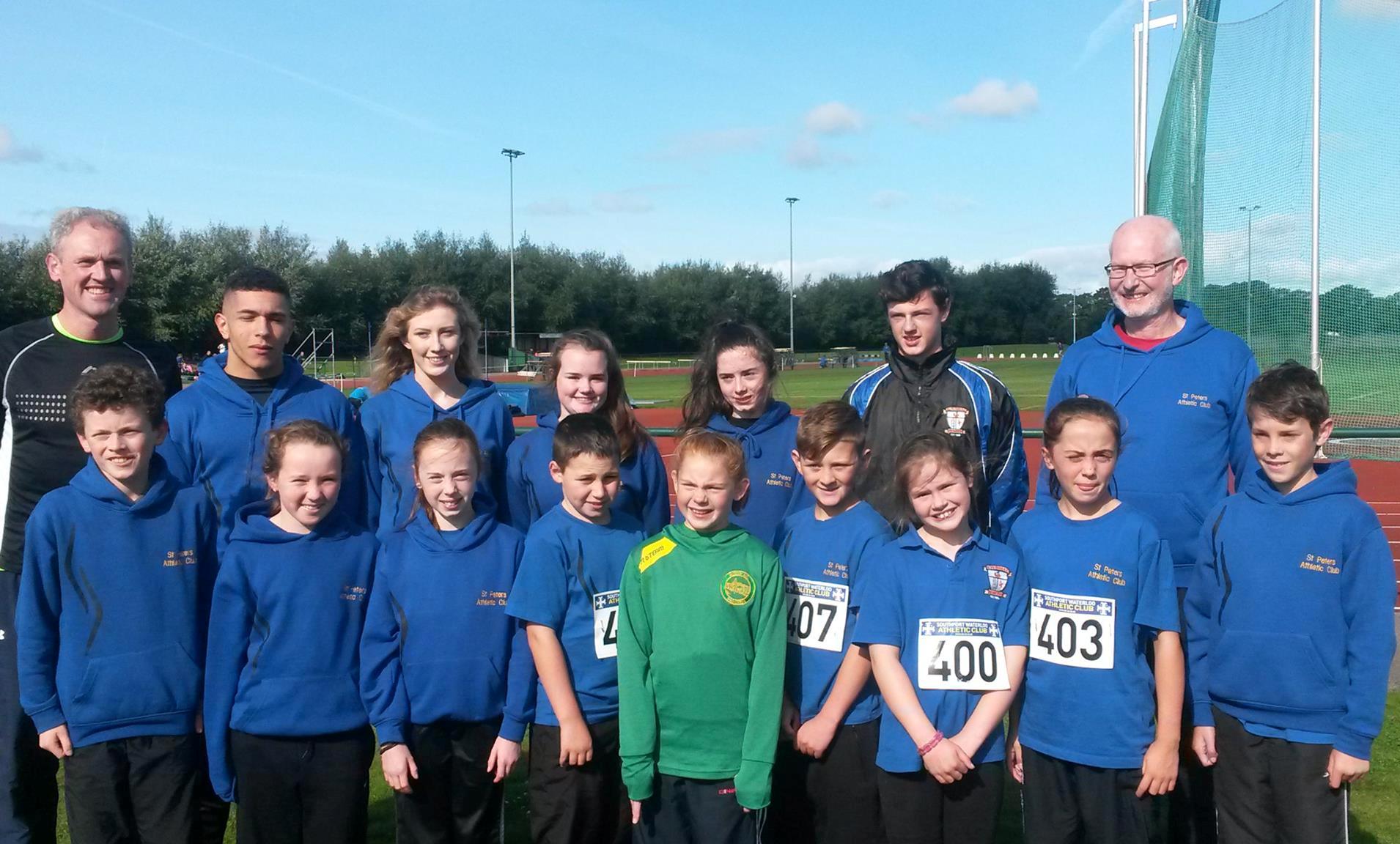 County Louth athletes at Southport Waterloo AC Open Meet (Liverpool, September 2015)