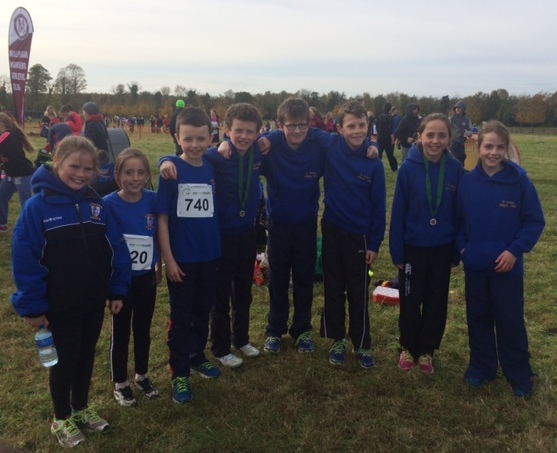 St Peter's AC athletes at Leinster Cross Country Championships (Moyvalley, October 2015)