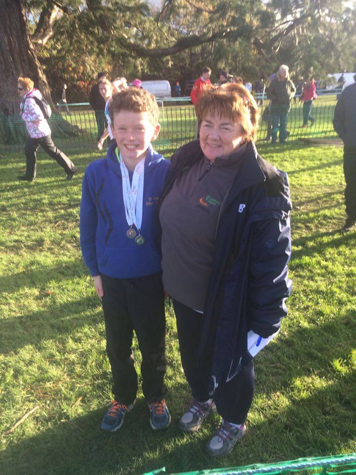 Simon Allen and Kathleen McConnell at Irish Cross Country Championships (Santry, November 2015)