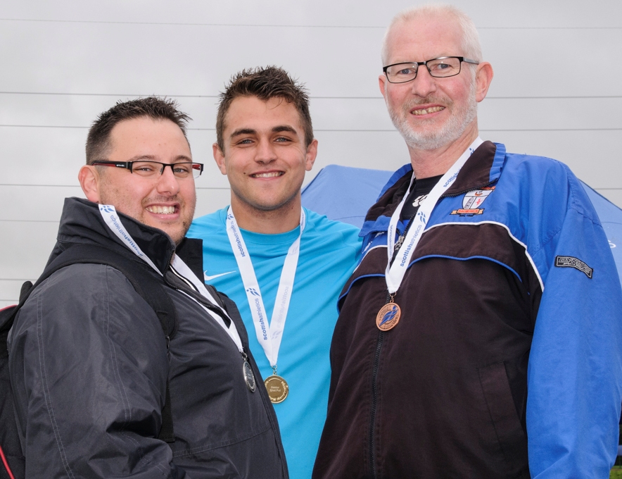 Tom McGrane (on the right) at Scottish Senior Championships (Kilmarnock, August 2014)