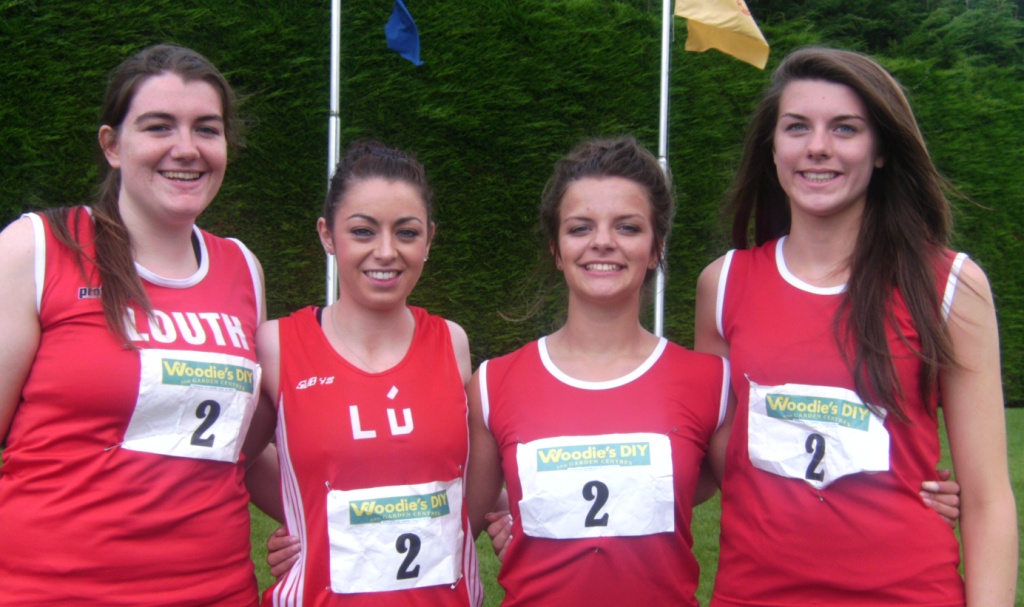 Frances Rogers, Olivia McDonald, Niamh Fussey and Emily Rogers at Irish League Final (Tullamore, August 2012)
