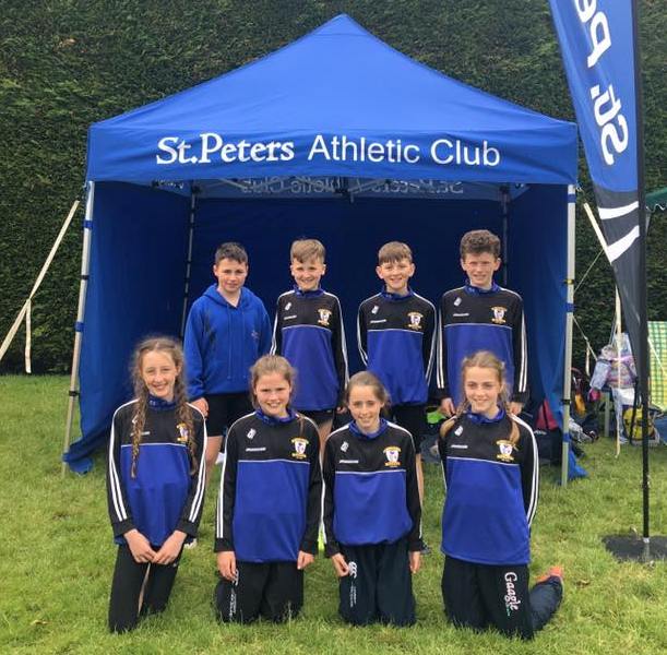 St Peter's AC athletes at Leinster Juvenile Team Event (Tullamore, June 2017)