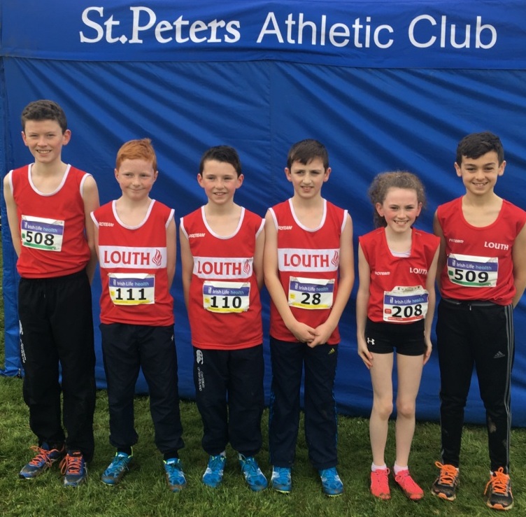 St Peter's AC athletes at Irish Cross Country Championships (Waterford, December 2017)